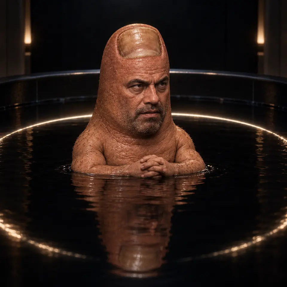 Toe Rogan in a sensory tank